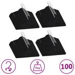 vidaXL 100-delige Kledinghangerset anti-slip fluweel zwart, Kleding | Dames, Verzenden, Nieuw