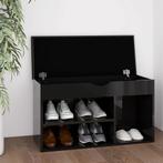 vidaXL Schoenenbank met kussen 80x30x47 cm hout hoogglans, Verzenden, Nieuw