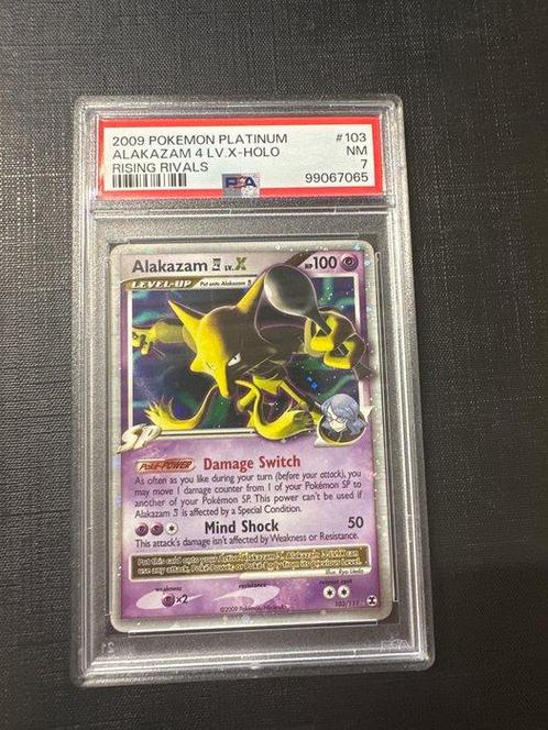 Pokémon - 1 Graded card - alakazam lvl.x - PSA 7, Hobby en Vrije tijd, Verzamelkaartspellen | Pokémon