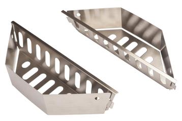 BBQ RVS Briketten houders (2 stuks) - Open doos beschikbaar voor biedingen