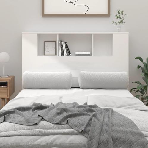 vidaXL Hoofdbordkast 120x18,5x102,5 cm hoogglans wit, Huis en Inrichting, Slaapkamer | Bedden, Wit, Nieuw, Overige materialen