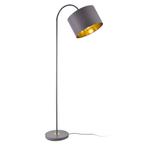 Vloerlamp Toledo staande lamp metaal stof 173 cm E27 grijs, Huis en Inrichting, Lampen | Vloerlampen, Verzenden, Nieuw