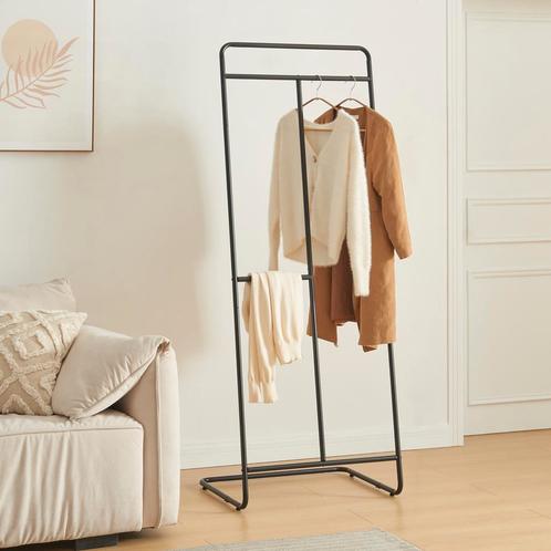 Kledingrek Sandviken kapstok staal 166x63x48 cm zwart [en.ca, Huis en Inrichting, Kasten | Kledingkasten, Verzenden