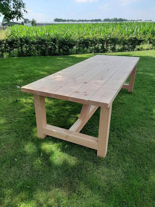 Nu €495,- Op voorraad robuuste Douglas tuintafel 250x97 x76, Tuin en Terras, Tuintafels, Nieuw, Hout, Rechthoekig