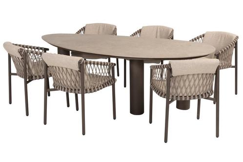 Allora dining tuinstoel terre 4 Seasons Outdoor, Tuin en Terras, Tuinsets en Loungesets, Stoel, 6 zitplaatsen, Nieuw, Aluminium