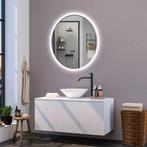 Ronde badkamerspiegel Mauri mat wit met verwarming, LED, Verzenden, Nieuw