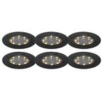 Set van 6 grondspots zwart incl. LED IP65 Solar - Terry, Tuin en Terras, Nieuw