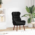vidaXL Ontspanningsstoel Zwart 69 x 74 x 93 cm Fluweel, Huis en Inrichting, Fauteuils, Verzenden, Nieuw
