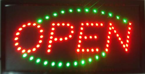 OPEN LED bord lamp verlichting lichtbak reclamebord #C7, Zakelijke goederen, Horeca | Meubilair en Inrichting, Verzenden