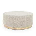 Poef Avah Large - Taupe Mantz - 96302 - eleonora producten, Huis en Inrichting, Nieuw