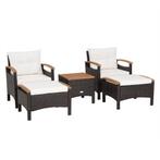 2dekans | Coast Basket Furniture Set 5-delige rotan meubels, Tuin en Terras, Ophalen of Verzenden, Zo goed als nieuw