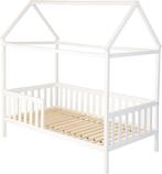 Veilig huisbed met hek - kinderbed 200x90 cm - wit houten..., Kinderen en Baby's, Ophalen of Verzenden, Nieuw