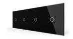 Livolo | Zwart | Touchscreen schakelaar | Dimmer | 1+1+1+1 |, Ophalen of Verzenden, Nieuw, Schakelaar