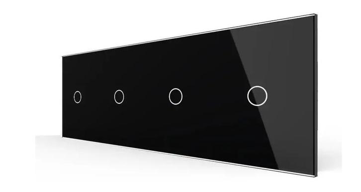 Livolo | Zwart | Touchscreen schakelaar | Dimmer | 1+1+1+1 |, Doe-het-zelf en Verbouw, Elektra en Kabels, Schakelaar, Nieuw, Ophalen of Verzenden