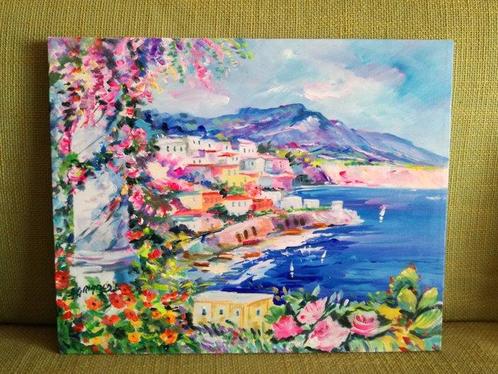 Alfredo Grimaldi (1950) - Colori di Amalfi (Costiera, Antiek en Kunst, Kunst | Schilderijen | Klassiek