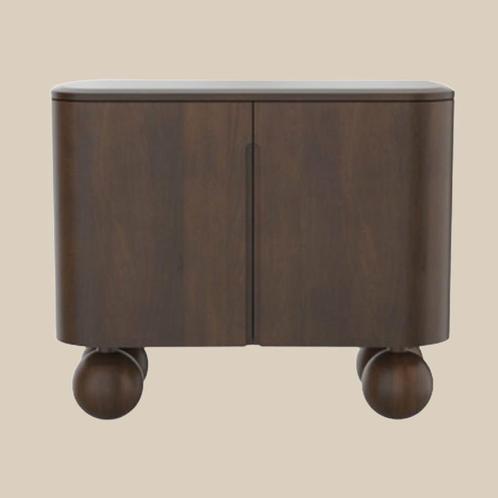 *WOONWINKEL* Retro Kastje Hout Met Bolpoten, Huis en Inrichting, Kasten | Dressoirs, Nieuw, Verzenden