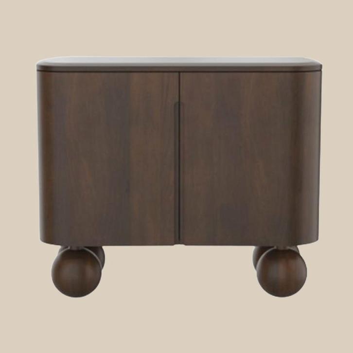 *WOONWINKEL* Retro Kastje Hout Met Bolpoten, Huis en Inrichting, Kasten | Dressoirs, Nieuw, Verzenden