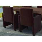 vidaXL Eetkamerstoelen 2 st kunstleer bruin, Huis en Inrichting, Stoelen, Verzenden, Nieuw, Bruin
