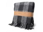 JENS Living Plaid geruit - Gerecycled katoen - 130 x 180 cm, Huis en Inrichting, Woonaccessoires | Plaids en Woondekens, Verzenden