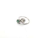 Ring Platina - 1.60ct. tw. Diamant (Natuurlijk) - Smaragd, Nieuw