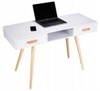 Bureau - sidetable - met 2 lades - 120x45x75 cm - wit, Huis en Inrichting, Ophalen of Verzenden, Nieuw