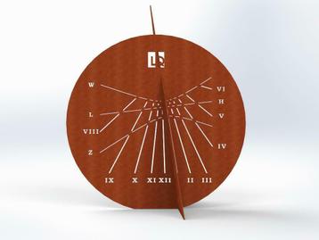 Zonnewijzer CASTAR in CorTenStaal design kunst decor beschikbaar voor biedingen