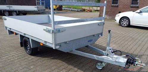 Zware Wesco enkelasser plateau geremd met 1800 kg knott as, Auto diversen, Aanhangers en Bagagewagens, Nieuw, Ophalen