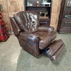 Cheserfield Haeck/Sting Relaxstoel elektrisch - Antiek Bruin, Huis en Inrichting, Ophalen of Verzenden, Nieuw, Leer, Chesterfield