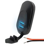 ProRide 12V USB Autolader 2 Poorten Opbouw Ovaal - USB A, Verzenden, Nieuw