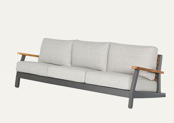 Suns Siena driezits loungebank soft grey SUPERSALE |, Tuin en Terras, Tuinsets en Loungesets, Ophalen of Verzenden