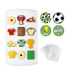 Chocolademal Kit Voetbal (12) (Incl. zakjes en stickers), Hobby en Vrije tijd, Taarten en Cupcakes maken, Verzenden, Nieuw