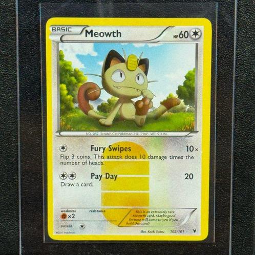 Pokémon Card - Meowth #102 - Pokémon, Hobby en Vrije tijd, Verzamelkaartspellen | Pokémon