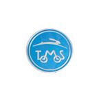 Sticker Tomos logo rond 50mm RealMetal® blauw / zilver, Ophalen of Verzenden, Nieuw