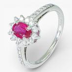 Zonder minimumprijs - Ring - 14 karaat Witgoud, HRD - Niet, Nieuw