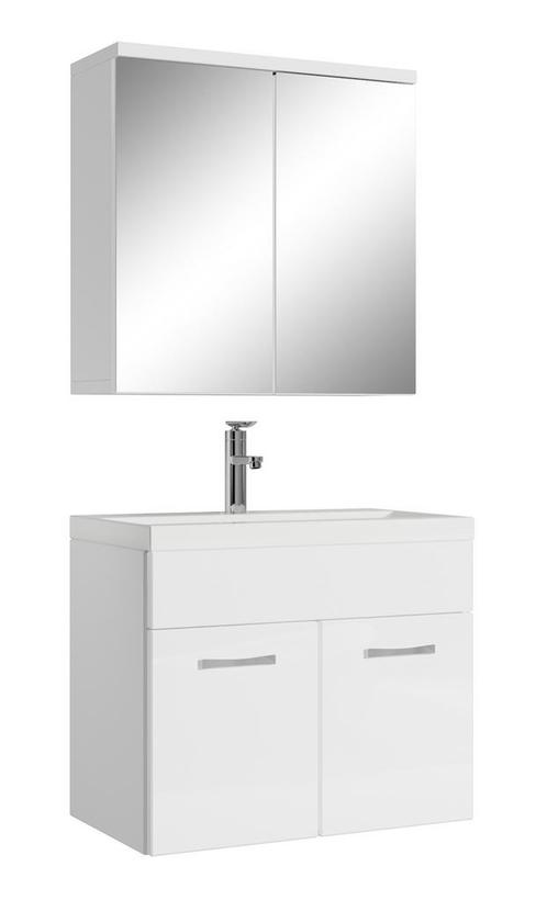 Badkamermeubel Set Montreal 01 60 cm Wit Badmeubel, Huis en Inrichting, Badkamer | Badkamermeubels, Nieuw, Wastafelkast, Verzenden