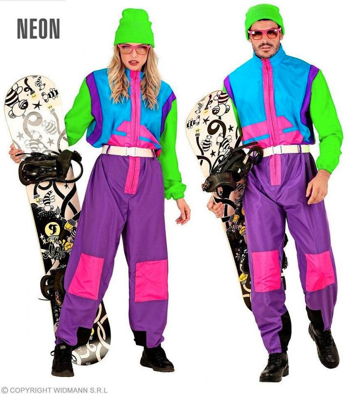 Neon Snowboarder Trainingspak | Apres Skipak Neon - XXL, Kleding | Dames, Carnavalskleding en Feestkleding, Verzenden