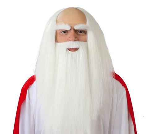 Gandalf Lord Of The Rings Pruik Wit, Hobby en Vrije tijd, Feestartikelen, Nieuw, Verzenden