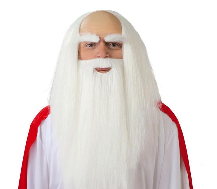 Gandalf Lord Of The Rings Pruik Wit, Hobby en Vrije tijd, Feestartikelen, Nieuw, Verzenden