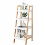 Boekenkast wit - 4 schappen schuin - 36,5 x 34,5 x 98 cm, Huis en Inrichting, Kasten | Boekenkasten, Ophalen of Verzenden, Nieuw