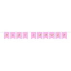 Roze Letterslinger Baby Shower 1,7m, Nieuw, Verzenden