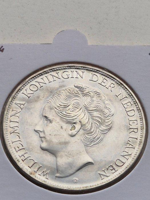 Curaçao (Caribisch Nederland). Wilhelmina. 2 1/2 Gulden 1944, Postzegels en Munten, Munten | Nederland