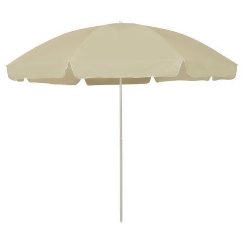 vidaXL Strandparasol 300 cm zandgeel, Tuin en Terras, Parasols, Strandparasol, Nieuw, 2 tot 3 meter, Verzenden