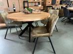Mooie nieuwe set: ronde eettafel met 4 stoelen slechts € 400, Huis en Inrichting, Complete eetkamers, Ophalen, Nieuw, 4 tot 6 stoelen