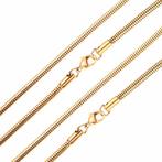 Fako Bijoux® - Ketting - Slang Schakel - Snake Chain - RVS -, Sieraden, Tassen en Uiterlijk, Kettingen, Verzenden, Nieuw