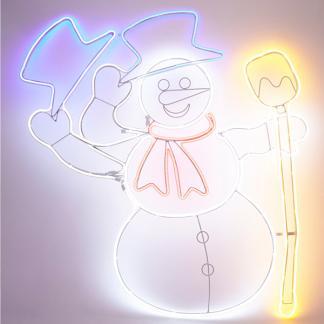 Kerstfiguur sneeuwpop | PerfectLED | 76 x 83 cm, Diversen, Kerst, Nieuw, Verzenden