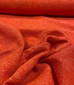 Stof met een ruwe linnen uitstraling in rood-oranje -, Antiek en Kunst, Antiek | Kleden en Textiel
