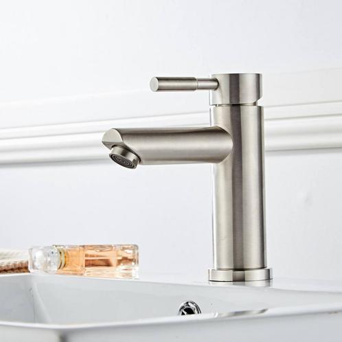 Wastafelkraan BWS Exclusive Eenhendel 304 RVS, Doe-het-zelf en Verbouw, Sanitair, Kraan, Nieuw, Chroom, Ophalen of Verzenden