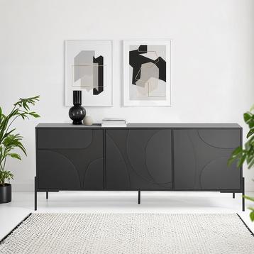 Tv-meubel - zwart - 146 x 35 x 62 cm beschikbaar voor biedingen