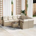 vidaXL Tuin Sofa Set met kussen 9 pcs Beige, Crème 55 x 55 x, Tuin en Terras, Verzenden, Nieuw, Rotan