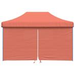 Partytent inklapbaar pop-up met 4 zijwanden terracottakle..., Verzenden, Nieuw, 2 meter of meer, Partytent